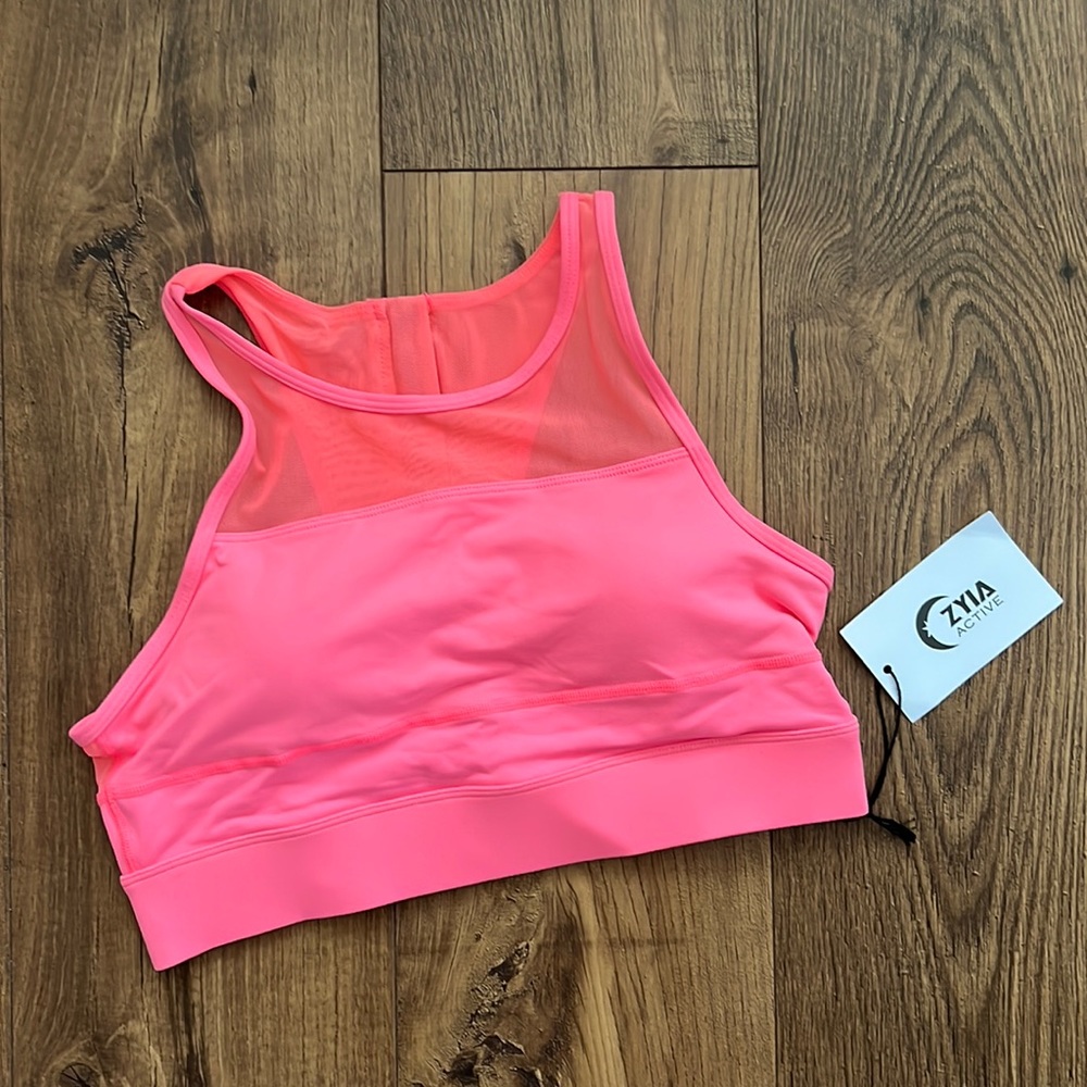 Zyia Active Coral All Star Bra NWT Size Large
